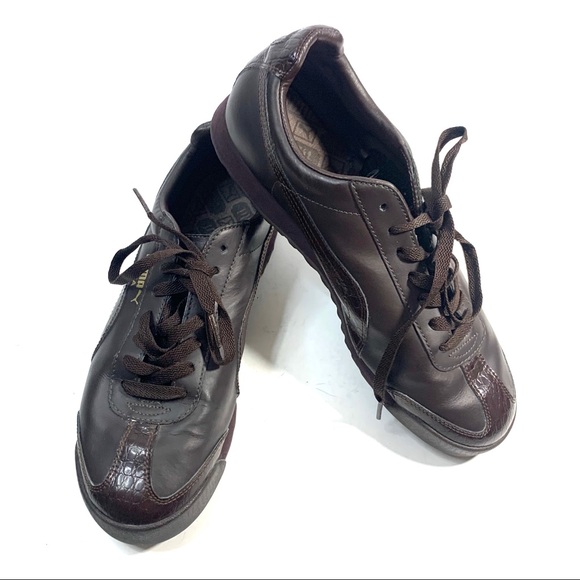 puma roma brown leather